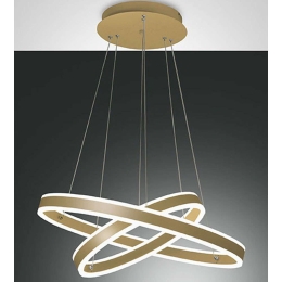 Φωτιστικό Οροφής Palau 3743-45-225 Φ60/40x4,6cm Dim Led 11780lm 108W Gold Fabas Luce