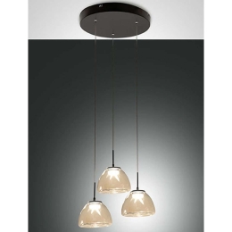 Φωτιστικό Οροφής Lucille 3764-47-365 Φ16x9,5cm Dim Led 2250lm 21W Cognac Fabas Luce
