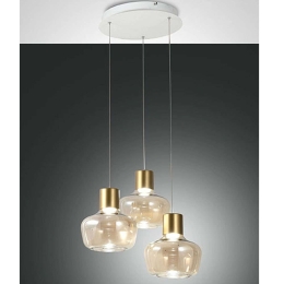 Φωτιστικό Οροφής Kino 3767-47-365 Φ45x21,2cm Dim Led 3900lm 36W Cognac Fabas Luce