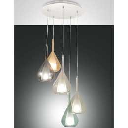 Φωτιστικό Οροφής Lila 3481-49-362 Φ50x35cm 5xE27 40W Multi Fabas Luce