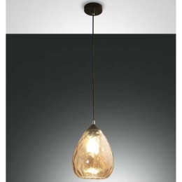 Φωτιστικό Οροφής Smart Gisella 3518-40-125-01 Φ20x24cm 1xE27 60W Amber Fabas Luce