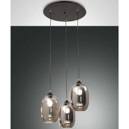 Φωτιστικό Οροφής Smart Infinity 3519-47-126-01 Φ50x200cm 3xE27 60W Grey Fabas Luce