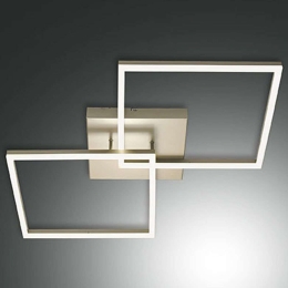 Φωτιστικό Οροφής - Πλαφονιέρα Smart Bard 3394-65-225-01 65x65x11cm Dim Led 5180lm 52W Gold Fabas Luce