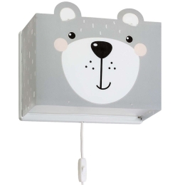 Φωτιστικό Τοίχου - Απλίκα Little Teddy 64578 Grey Ango Πολυπροπυλένιο