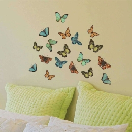 Αυτοκόλλητα Τοίχου Βινυλίου Colourful Butterflies 59455 45x35cm Multi Ango