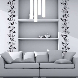 Αυτοκόλλητες Μπορντούρες Βινυλίου Climbing Plant 53011 198x30cm Black-Grey Ango Βινύλιο