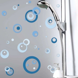 Αυτοκόλλητα Τοίχου Βινυλίου Blue Circles 59609 45x35cm Blue Ango Βινύλιο