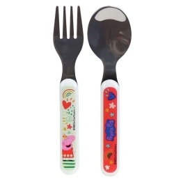Κουτάλι & Πιρούνι Παιδικό (Σετ 2Τμχ) Peppa Pig 006108 Multi Ango 2 τμχ Πολυπροπυλένιο