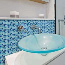 Αυτοκόλλητα Πλακάκια Τοίχου Tile Light Blue (Σετ 2Τμχ) 31314 30x30x0,05cm Light Blue-Blue Ango Pet