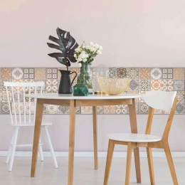 Αυτοκόλλητα Πλακάκια Προστασίας Τοίχων Orange Azulejos (Σετ 3Τμχ) 54737 30x30x0,2cm Multi Ango Αφρώδες Υλικό