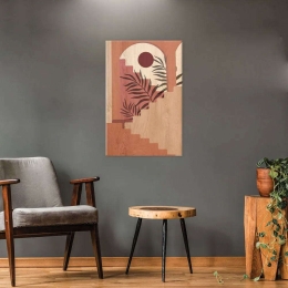 Πίνακας Architecture Abstract L 21662 67x47x0,6cm Multi Ango Κάθετοι Mdf