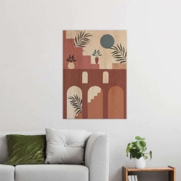 Πίνακας Architecture L 21660 67x47x0,6cm Multi Ango Κάθετοι Mdf