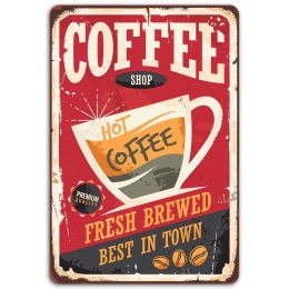 Πινακίδα Διακόσμησης Coffee Shop 63531 28x19x0,3cm Multi Ango PVC