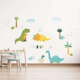 Αυτοκόλλητα Τοίχου Βινυλίου Παιδικά Dinosaurs XL 18315 190x100cm Multi Ango Βινύλιο