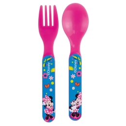 Κουτάλι Και Πιρούνι Παιδικά Minnie Mouse 006316 (Σετ 2τμχ) Blue-Pink Ango 2 τμχ ABS
