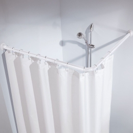 Γωνιακός Βραχίονας Ντουζιέρας Winkelstange 0348 90x90cm (25mm) White Kleine Wolke 90X90cm Αλουμίνιο