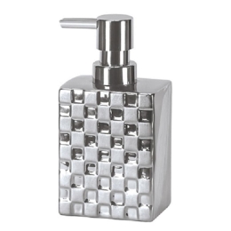 Δοχείο Κρεμοσάπουνου Check 5845 Silver Kleine Wolke Πορσελάνη