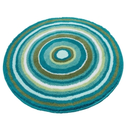 Πατάκι Μπάνιου Mandala 9105 Round Turquoise Kleine Wolke 80 x 80 Acrylic