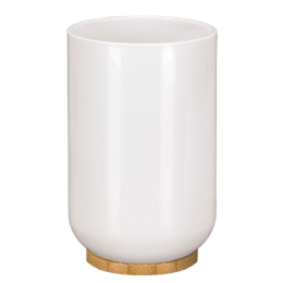 Ποτήρι Οδοντόβουρτσας Timber 5877 White Kleine Wolke Bamboo