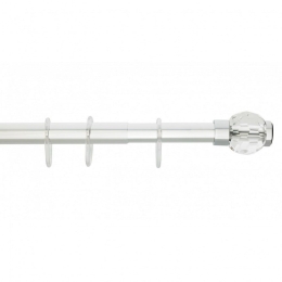 Βραχίονας Μπάνιου Ίσιος Φ25 Νο 1220 Crystal Clear Grekon 120-220cm Αλουμίνιο