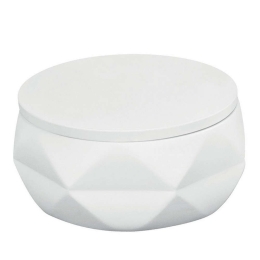 Βάζο Για Βαμβάκι Crackle Jar 8046 10,5x6,0cm White Kleine Wolke Πολυρεσίνη