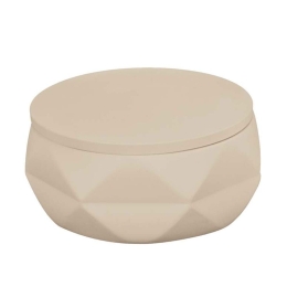 Βάζο Για Βαμβάκι Crackle Jar 10,5x6cm Sandbeige Kleine Wolke Πολυρεσίνη