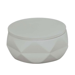 Βάζο Για Βαμβάκι Crackle Jar 10,5x6cm Platinum Kleine Wolke Πολυρεσίνη