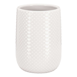 Ποτήρι Μπάνιου Dotty 8030 8x11cm White Kleine Wolke Πηλός