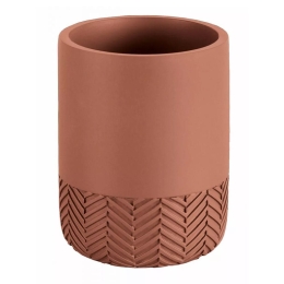 Ποτηροθήκη Herringbone 7x10cm Terra Brown Kleine Wolke Πολυρεσίνη
