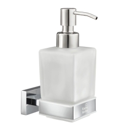 Δοχείο Κρεμοσάπουνου Επιτοίχιο Meo 230ml 9,5x15,8x6,2cm Milky Kleine Wolke Brass,Ατσάλι,Γυαλί