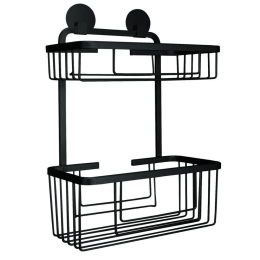 Ραφιέρα Μπάνιου Rocco 26x35,5x13,5cm Black Kleine Wolke Αλουμίνιο