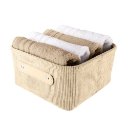 Καλάθι Αποθήκευσης Bedford M 23x11x 23cm Beige Kleine Wolke Πολυέστερ