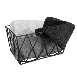 Καλάθι Αποθήκευσης Slack M 28x12x19cm Black Kleine Wolke Μέταλλο