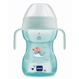 Ποτηράκι Με Χερούλια Fun to Drink Cup Better Together 461B 270ml 8+ Μηνών Blue Mam 270ml Σιλικόνη,Πλαστικό