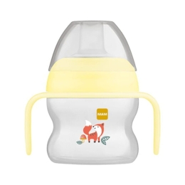 Ποτηράκι Με Χερούλια Starter Cup 462U 150ml 4+ Μηνών Yellow Mam 150ml Σιλικόνη,Πλαστικό