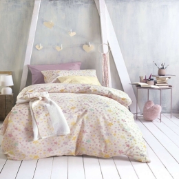 Σεντόνια Σετ 3τμχ Symbol Glow Pink Ρυθμός Ημίδιπλο 160x260cm Βαμβάκι-Πολυέστερ