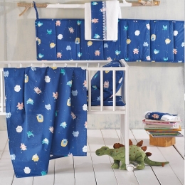 Παπλωματοθήκη Βρεφική Busters (Σετ 2τμχ) Blue Ρυθμός 110x160cm 100% Βαμβάκι