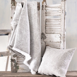 Ριχτάρι Alves Beige-Grey Ρυθμός Τετραθέσιο 180x330cm 100% Βαμβάκι