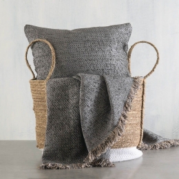 Ριχτάρι Rowen Grey Ρυθμός Τριθέσιο 180x280cm Chenille,Βαμβάκι,Polyester