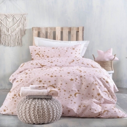 Κουβερλί Moonlight (Σετ 2τμχ) Pink Ρυθμός Ημίδιπλο 160x240cm 100% Βαμβάκι