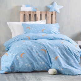 Πάπλωμα Moonlight (Σετ 2τμχ) Blue Ρυθμός Ημίδιπλο 160x240cm 100% Βαμβάκι