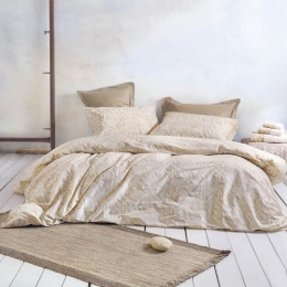 Πάπλωμα Austin (Σετ 3τμχ) Beige Ρυθμός Υπέρδιπλο 220x240cm 100% Βαμβάκι