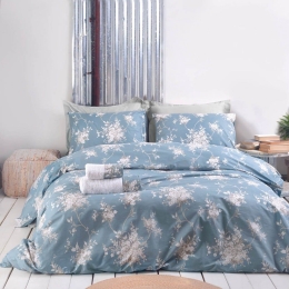 Πάπλωμα Mathilde (Σετ 2τμχ) Blue Ρυθμός Ημίδιπλο 160x240cm 100% Βαμβάκι