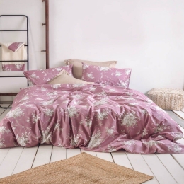Πάπλωμα Mathilde (Σετ 3τμχ) Pink Ρυθμός Υπέρδιπλο 220x240cm 100% Βαμβάκι