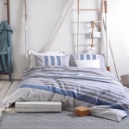 Σεντόνια Lucas (Σετ 3τμχ) Blue Ρυθμός Ημίδιπλο 160x260cm 100% Βαμβάκι