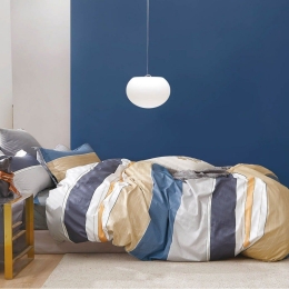 Πάπλωμα Randall (Σετ 3τμχ) Beige-Grey Ρυθμός Υπέρδιπλo 220x240cm 100% Cotton Satin