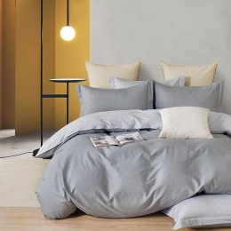 Σεντόνια Skyler (Σετ 4τμχ) Grey Ρυθμός Υπέρδιπλο 230x260cm 100% Βαμβακοσατέν
