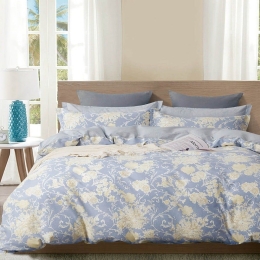 Σεντόνια Jeena (Σετ 4τμχ) Denim Ρυθμός Υπέρδιπλo 230x260cm 100% Βαμβακοσατέν