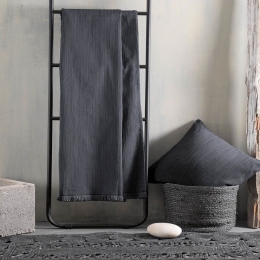 Ριχτάρι Figma Dark Grey Ρυθμός Τετραθέσιο 180x330cm Βαμβάκι-Πολυέστερ