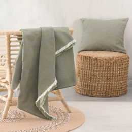 Ριχτάρι Veracruz Khaki Ρυθμός Πολυθρόνα 160x180cm Βαμβάκι-Πολυέστερ